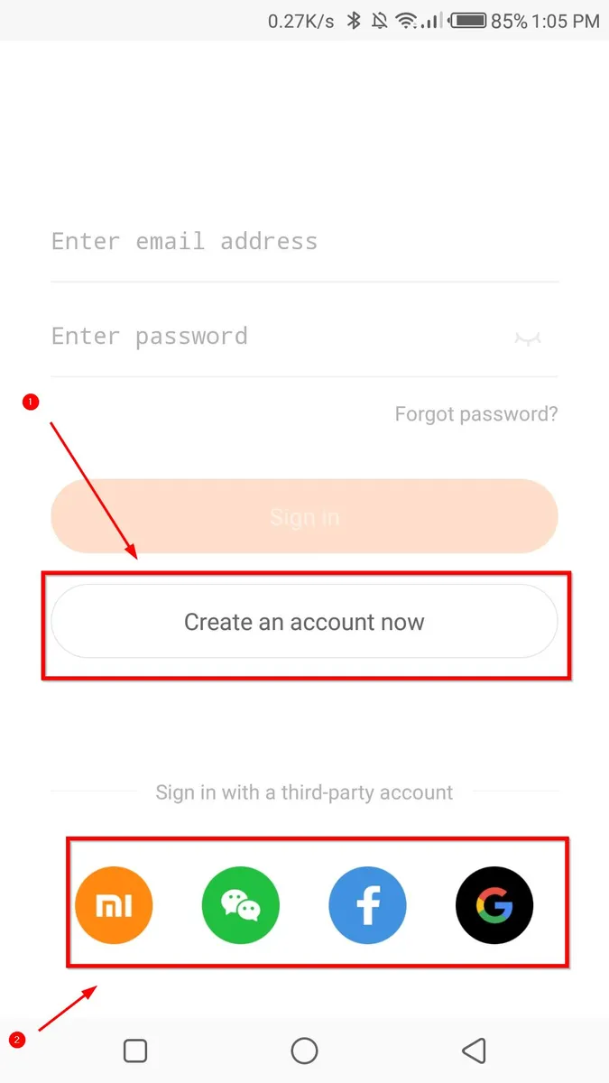 Step 2: Open Zepp Life and Click on Create Account