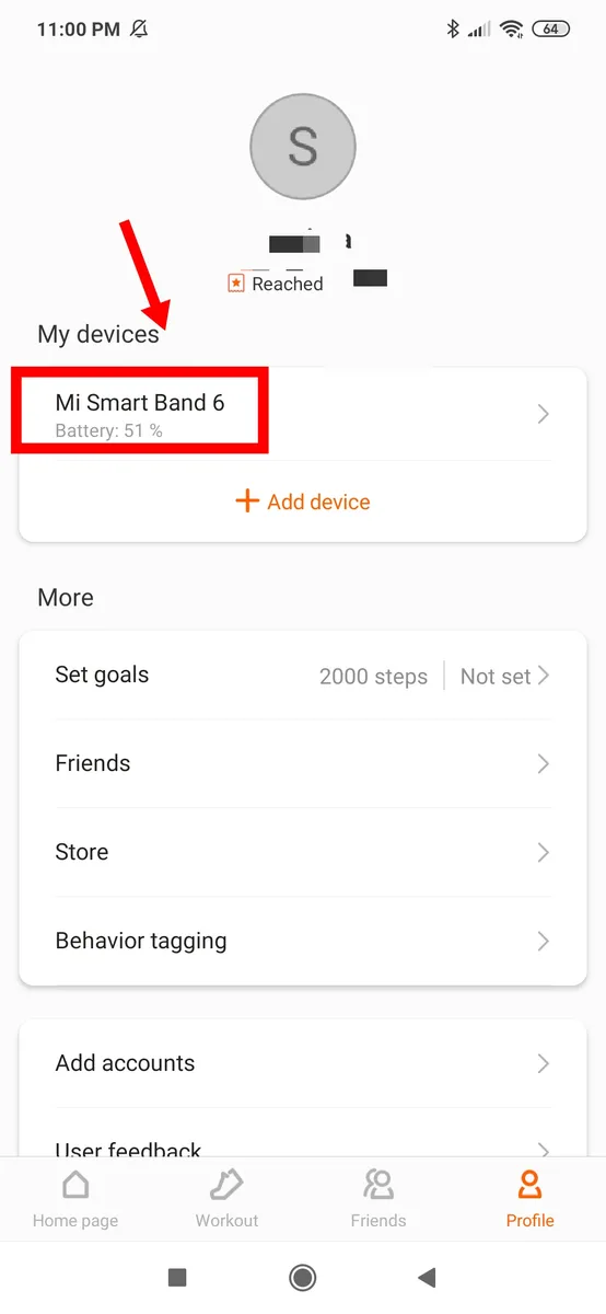 Step 3: Select Your Mi Band Device