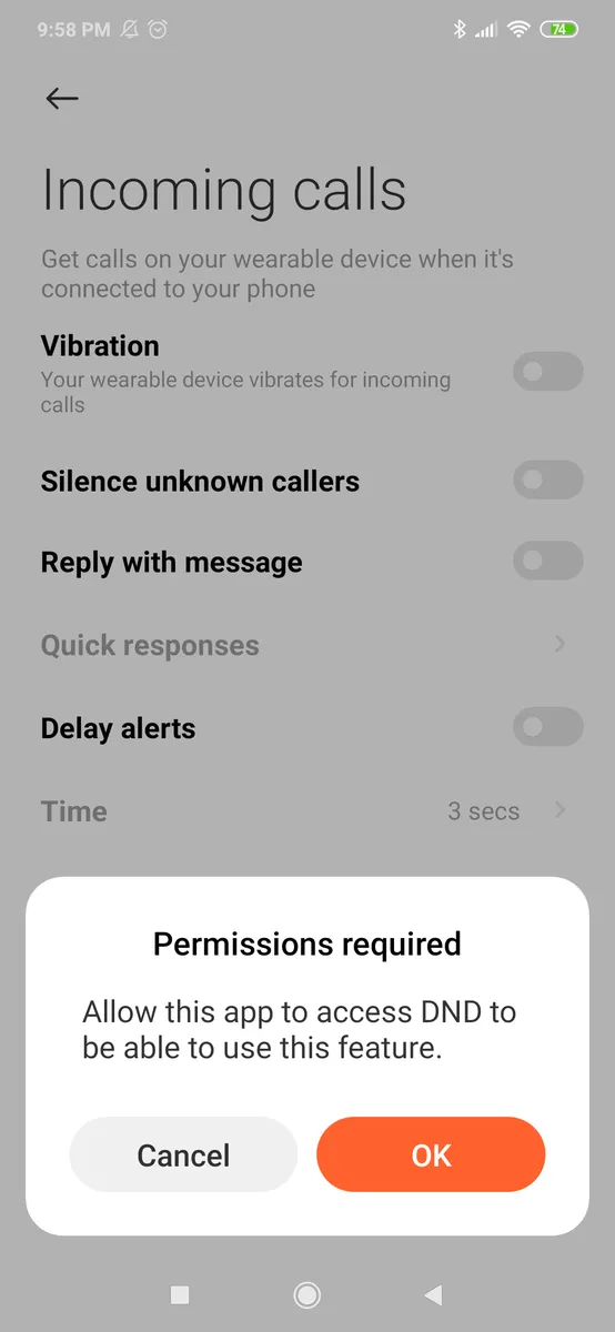 Step 5: allow access to do not disturb (DND) feature