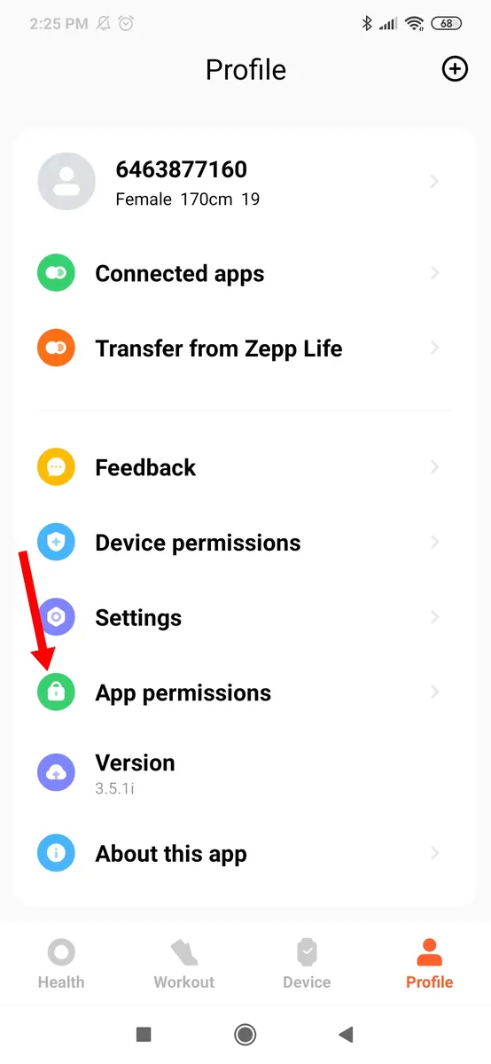 Step 3: Click on App Permissions