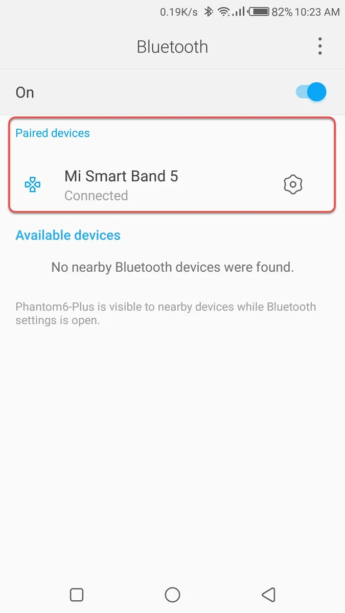 Step 3: Pair You Mi Band with your Phone
